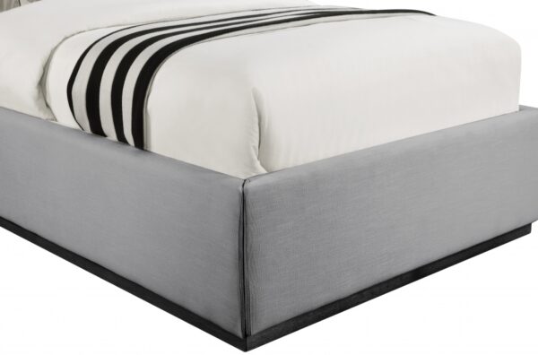 Logan Linen Textured Fabric Upholstered Twin Bed