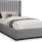 Logan Linen Textured Fabric Upholstered Twin Bed