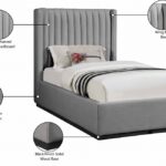 Logan Linen Textured Fabric Upholstered Twin Bed