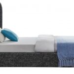 Penny Linen Textured Fabric Upholstered Twin Bed