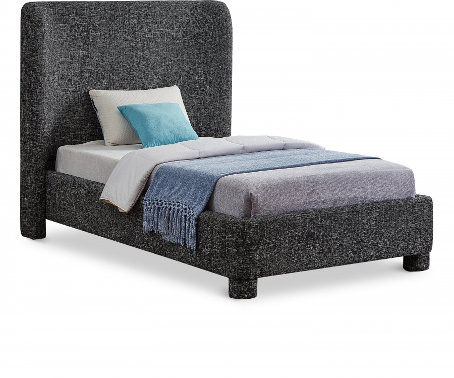 Penny Linen Textured Fabric Upholstered Bed