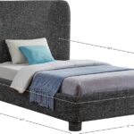 Penny Linen Textured Fabric Upholstered Bed