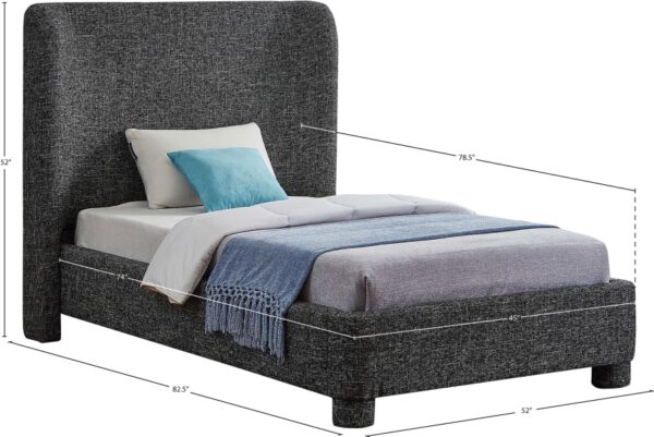 Penny Linen Textured Fabric Upholstered Bed