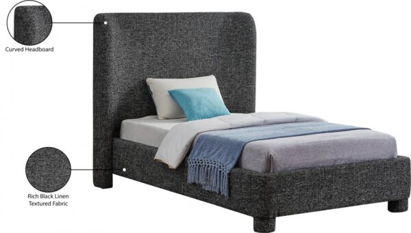 Penny Linen Textured Fabric Upholstered Bed