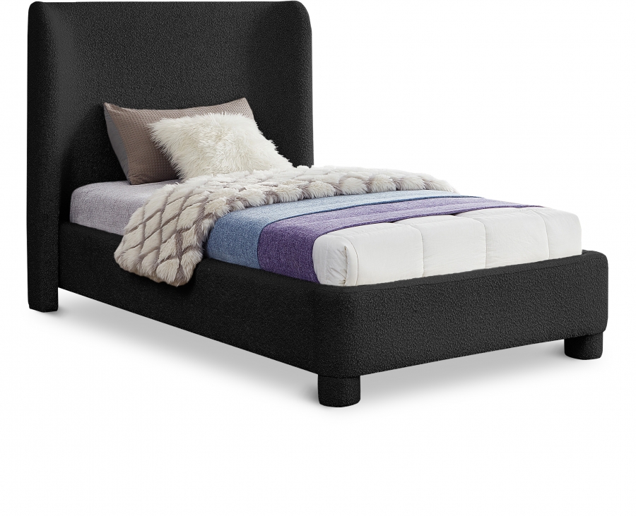 Penny Boucle Fabric Upholstered Twin Bed