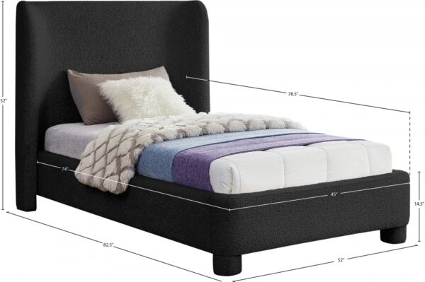 Penny Boucle Fabric Upholstered Twin Bed