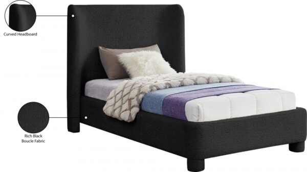 Penny Boucle Fabric Upholstered Twin Bed