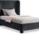 Penny Chenille Fabric Upholstered Twin Bed