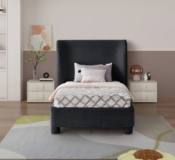 Penny Chenille Fabric Upholstered Twin Bed