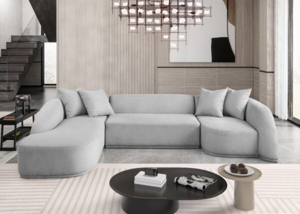Rita 122.5" Fabric Upholstered Sectional