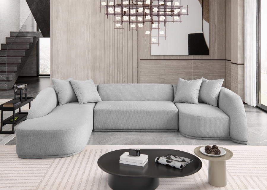 Rita 122.5" Fabric Upholstered Sectional