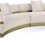 Belsa 148" Velvet Upholstered Sectional