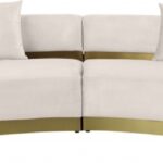 Belsa 148" Velvet Upholstered Sectional