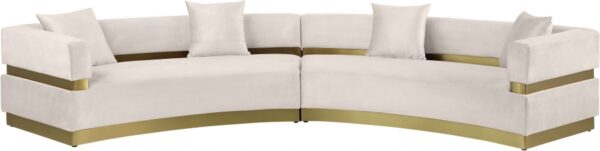 Belsa 148" Velvet Upholstered Sectional