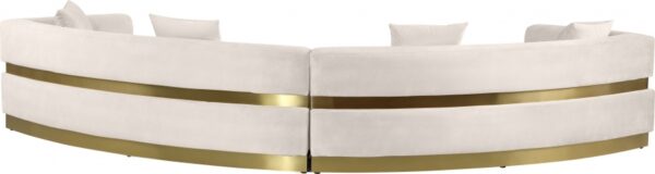 Belsa 148" Velvet Upholstered Sectional