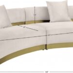 Belsa 148" Velvet Upholstered Sectional