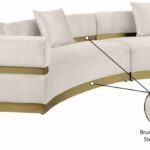 Belsa 148" Velvet Upholstered Sectional