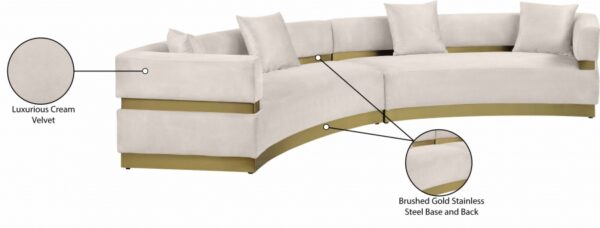 Belsa 148" Velvet Upholstered Sectional