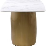 Niya 71" Sintered Stone Top And Steel Base Dining Table