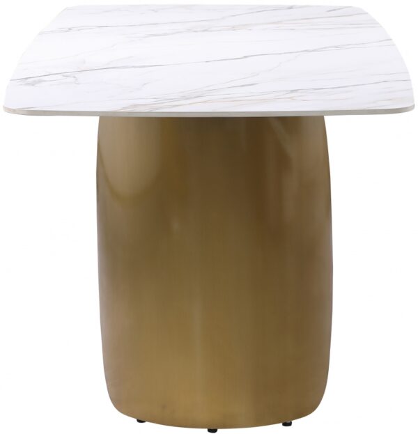 Niya 71" Sintered Stone Top And Steel Base Dining Table
