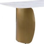 Niya 71" Sintered Stone Top And Steel Base Dining Table
