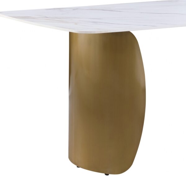 Niya 71" Sintered Stone Top And Steel Base Dining Table
