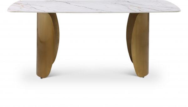 Niya 71" Sintered Stone Top And Steel Base Dining Table