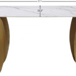 Niya 71" Sintered Stone Top And Steel Base Dining Table