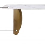 Niya 71" Sintered Stone Top And Steel Base Dining Table