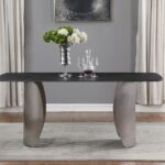 Niya 71" Sintered Stone Top And Steel Base Dining Table