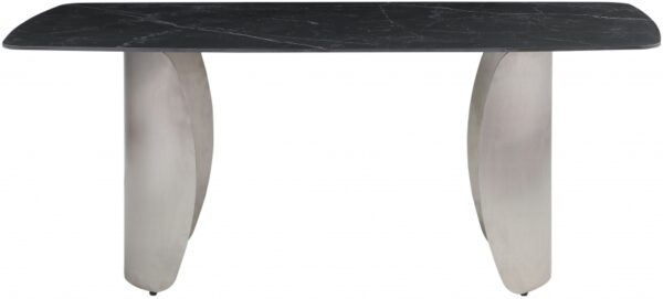 Niya 71" Sintered Stone Top And Steel Base Dining Table