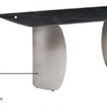 Niya 71" Sintered Stone Top And Steel Base Dining Table