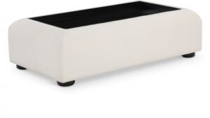 Diana Linen Textured Fabric And Wood Coffee Table