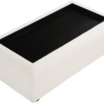 Diana Linen Textured Fabric And Wood Coffee Table