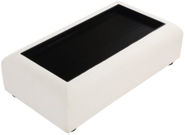 Diana Linen Textured Fabric And Wood Coffee Table