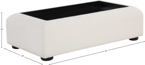 Diana Linen Textured Fabric And Wood Coffee Table