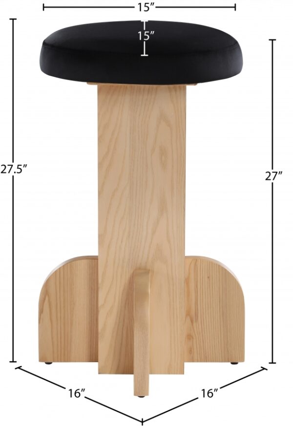 Wyatt Velvet Upholstered Bar / Counter Stool
