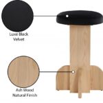 Wyatt Velvet Upholstered Bar / Counter Stool
