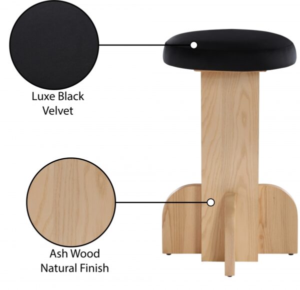 Wyatt Velvet Upholstered Bar / Counter Stool