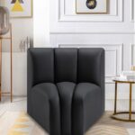 Arc Vegan Leather Upholstered Curved Corner Modular Chair