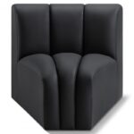 Arc Vegan Leather Upholstered Curved Corner Modular Chair