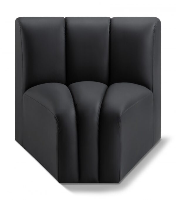 Arc Vegan Leather Upholstered Curved Corner Modular Chair