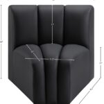 Arc Vegan Leather Upholstered Curved Corner Modular Chair