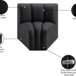 Arc Vegan Leather Upholstered Curved Corner Modular Chair