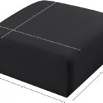 Arc Vegan Leather Upholstered Modular Ottoman