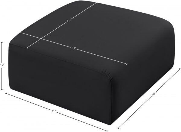 Arc Vegan Leather Upholstered Modular Ottoman