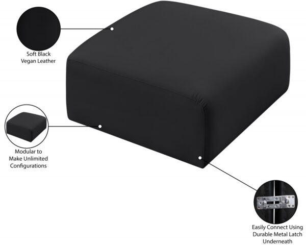 Arc Vegan Leather Upholstered Modular Ottoman