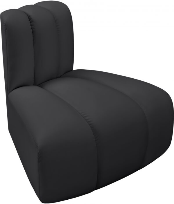 Arc Vegan Leather Upholstered Reverse Modular Corner Chair