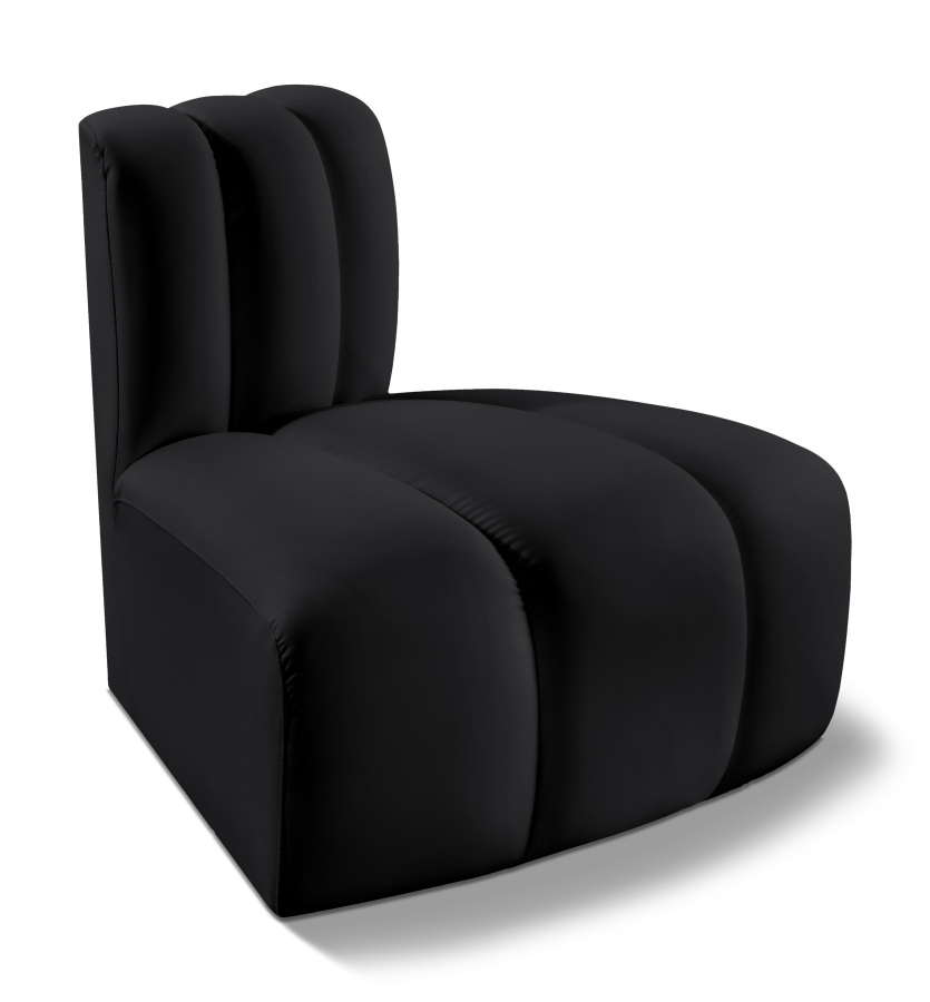 Arc Vegan Leather Upholstered Reverse Modular Corner Chair