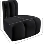 Arc Vegan Leather Upholstered Reverse Modular Corner Chair